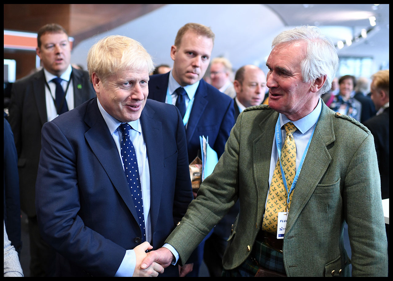 Image ©Licensed to i-Images Picture Agency. 29/09/2019. Manchester , United Kingdom. Conservative Party Conference- Day One. The Prime Minister Boris Johnson meeting members at the  Conservative Party Conference in Manchester  day one of the Conservative Party Conference Picture by Andrew Parsons / i-Images