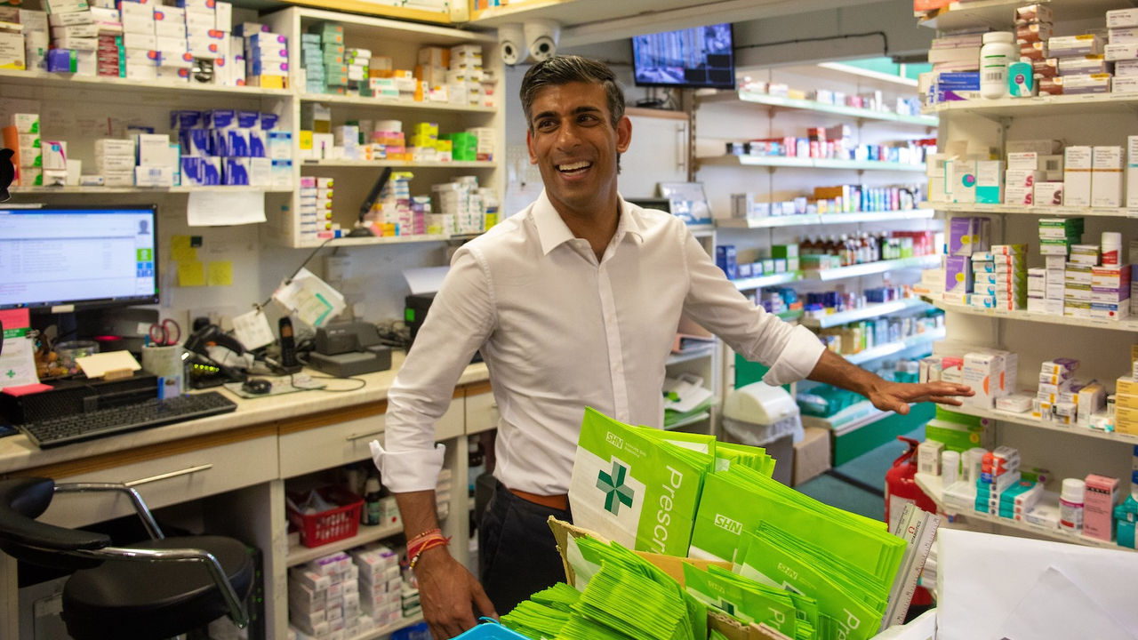 Rishi in his Mum and Dad's pharmacy