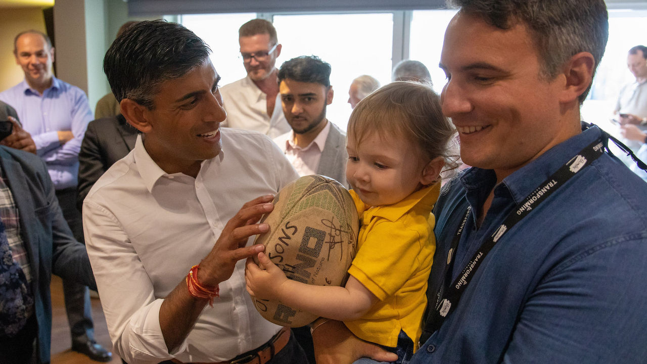 Rishi with the next rugby star